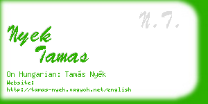 nyek tamas business card