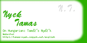 nyek tamas business card